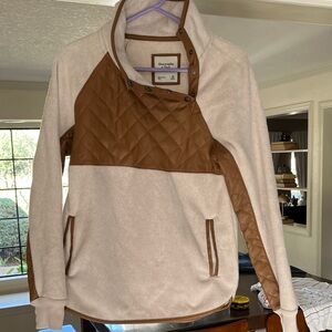 Abercrombie & Fitch Cream and Brown Fleece Pullover and Also a Mini Skirt?